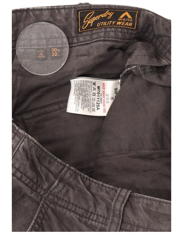 Pantaloni cargo drepti pentru bărbați Superdry W30 L32 bumbac gri