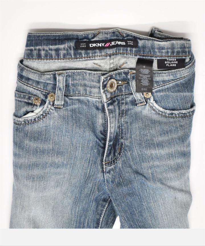 DKNY Blugi evazați Time Square pentru femei US 9 Large W32 L33 Blue Bumbac
