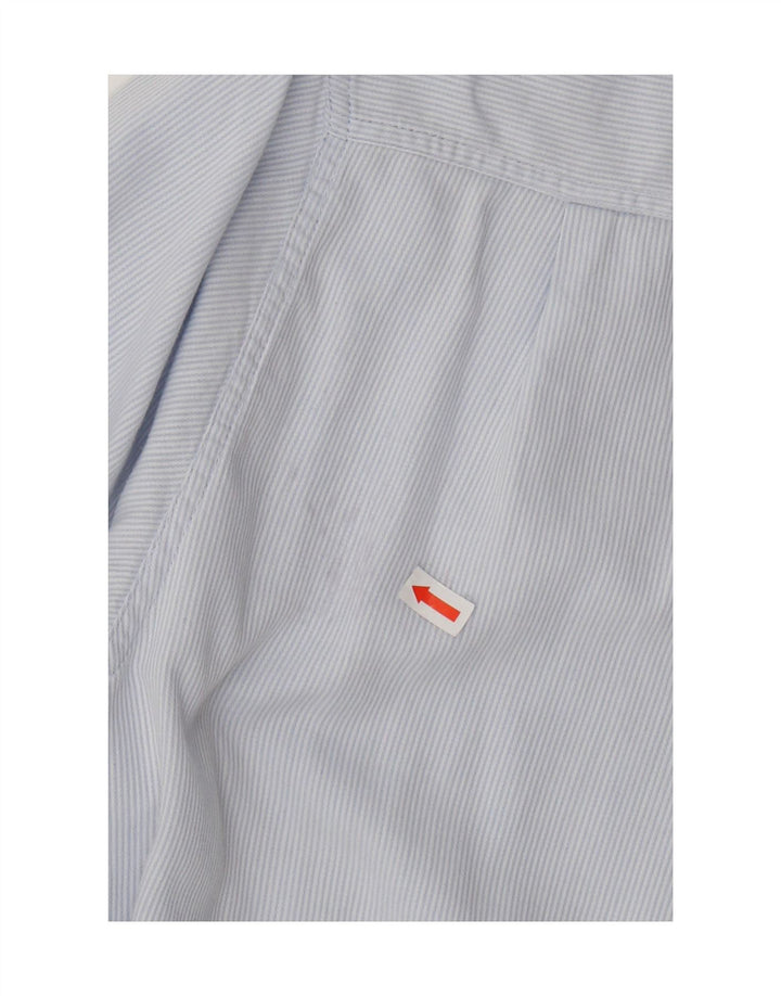 ARMANI JUNIOR Cămașă Băieți 13-14 Ani Bumbac Pinstripe Albastru