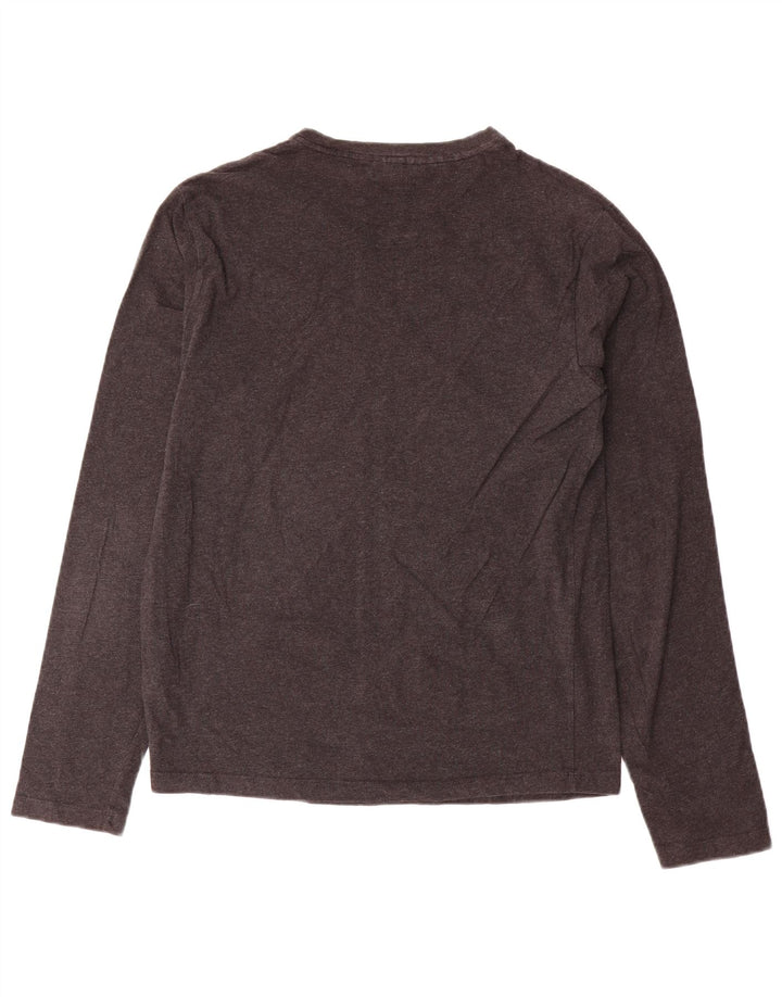 Trussardi Jeans Top pentru femei cu mânecă lungă UK 12 Bumbac gri mediu