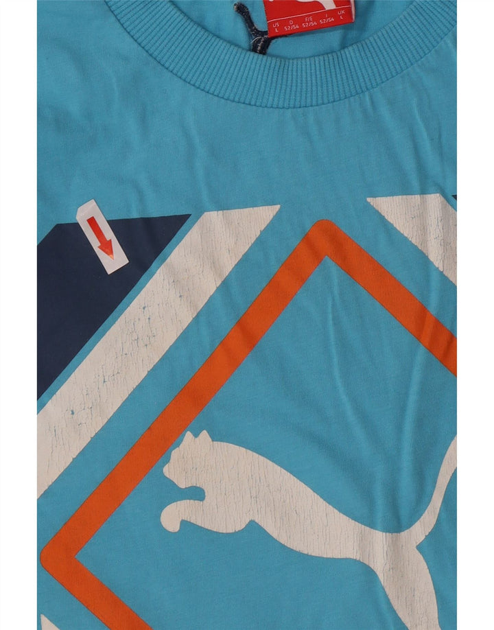 Tricou grafic Puma pentru bărbați Top Large Blue