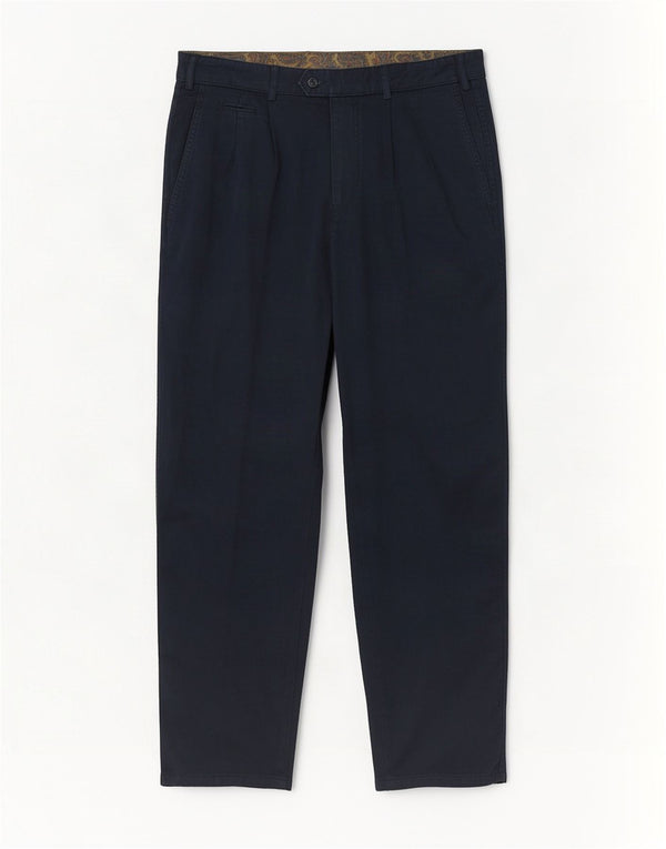 Pantaloni chino conici pentru bărbați Rosner IT 50 Large W34 L32 Bumbac bleumarin