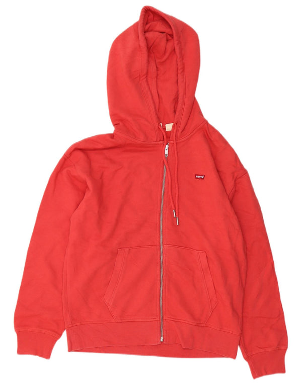 Pulover Levi's pentru femei, cu fermoar supradimensionat, bumbac roșu, 10 UK