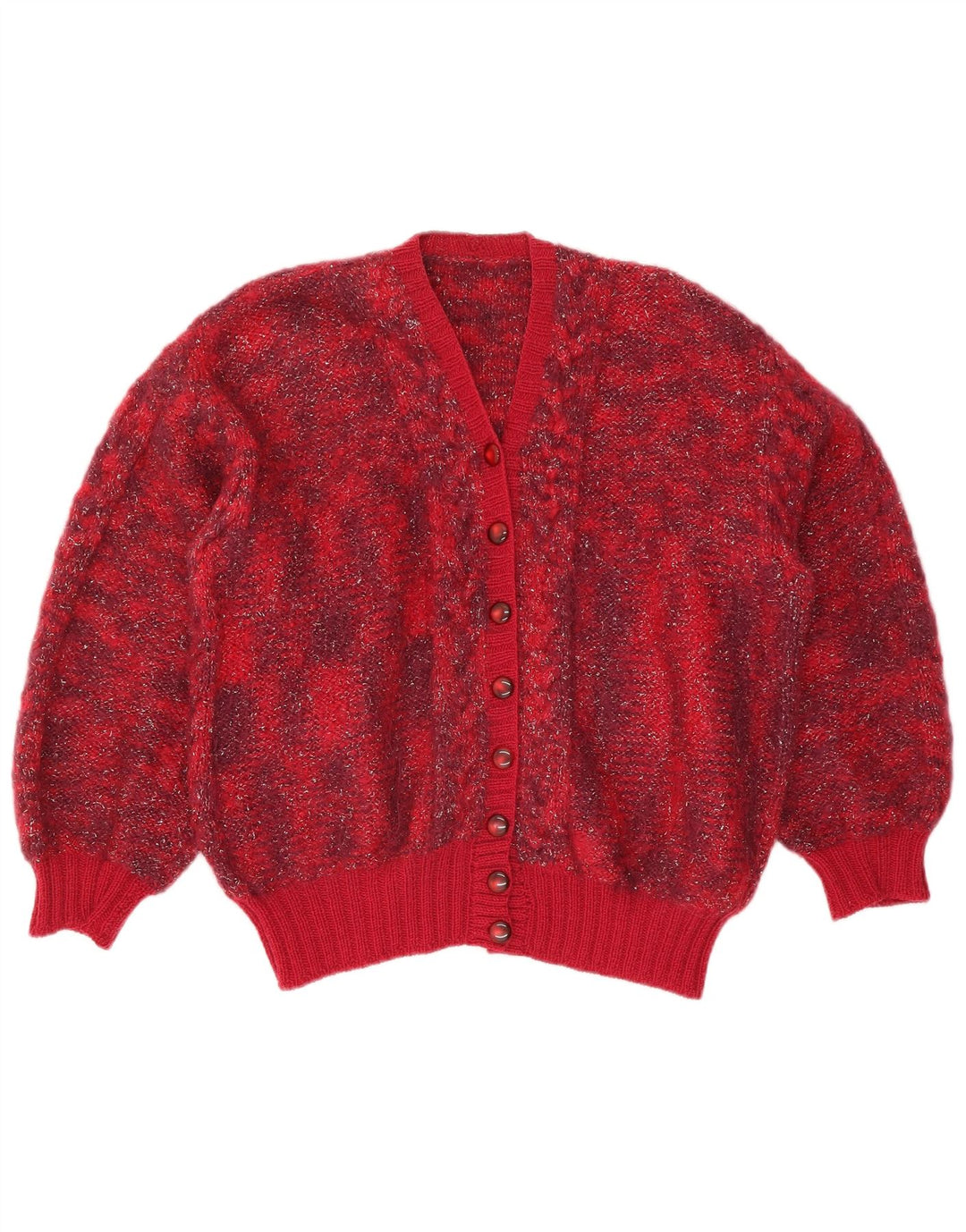 Pulover Cardigan Vintage pentru femei UK 16 Large Red