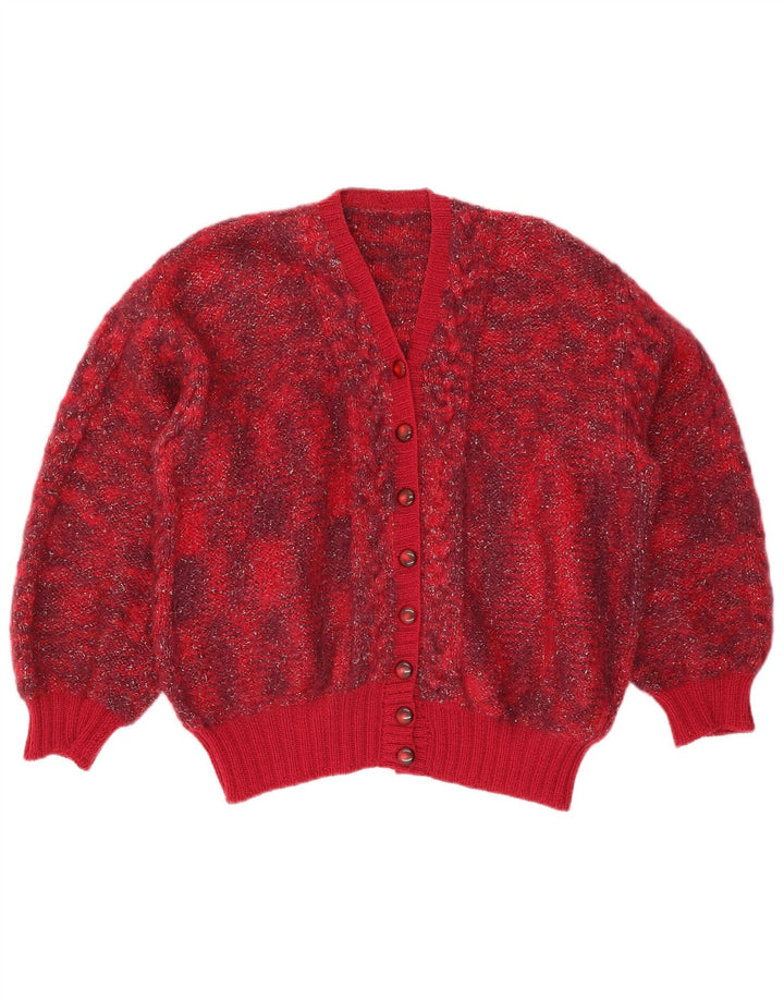 Pulover Cardigan Vintage pentru femei UK 16 Large Red