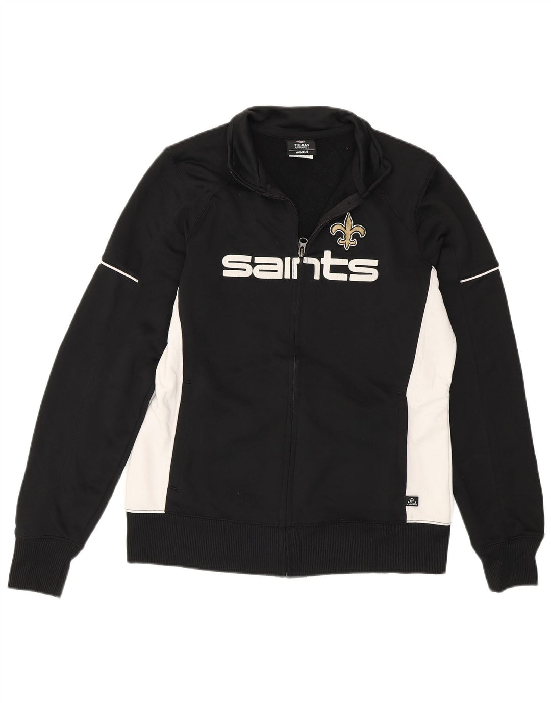 Jachetă de trening NFL New Orleans Saints pentru femei UK 14 Medium Black