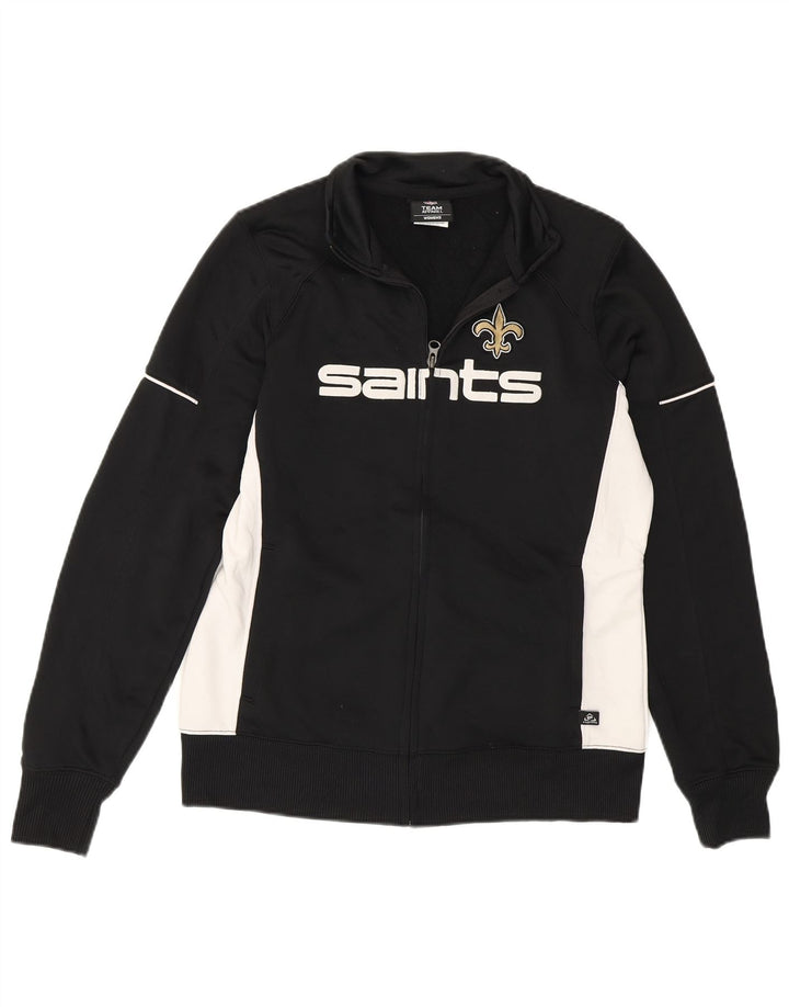 Jachetă de trening NFL New Orleans Saints pentru femei UK 14 Medium Black