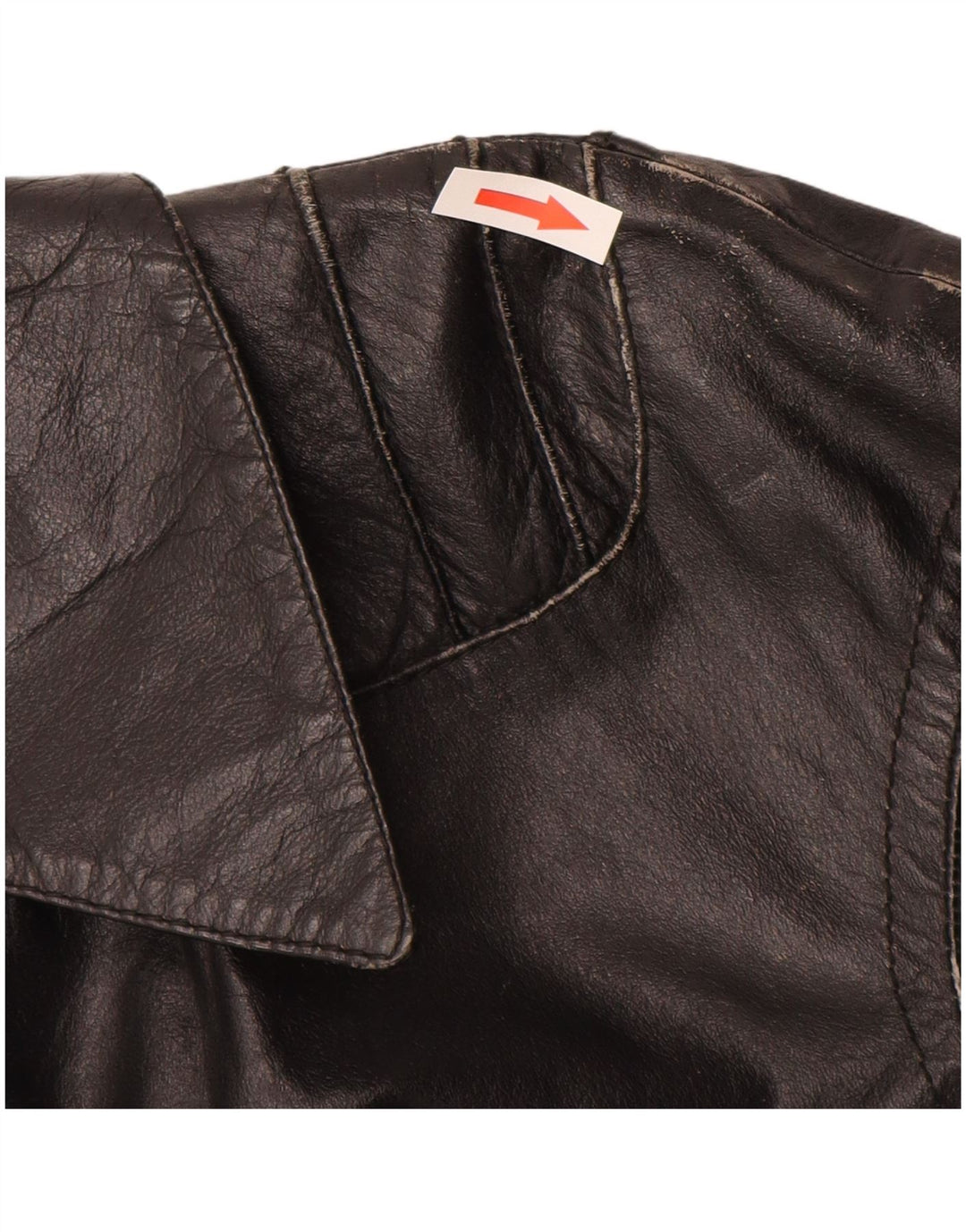 Geaca din piele vintage fete 11-12 ani XL negru