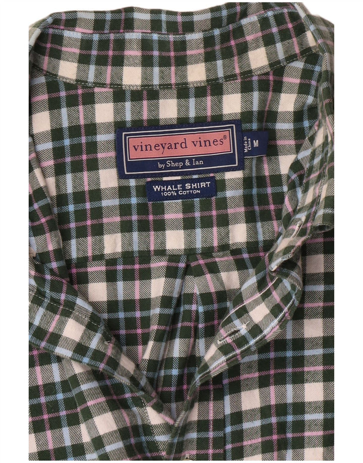 Cămașă de flanel pentru bărbați Vineyard Vines, verde mediu, din bumbac preppy