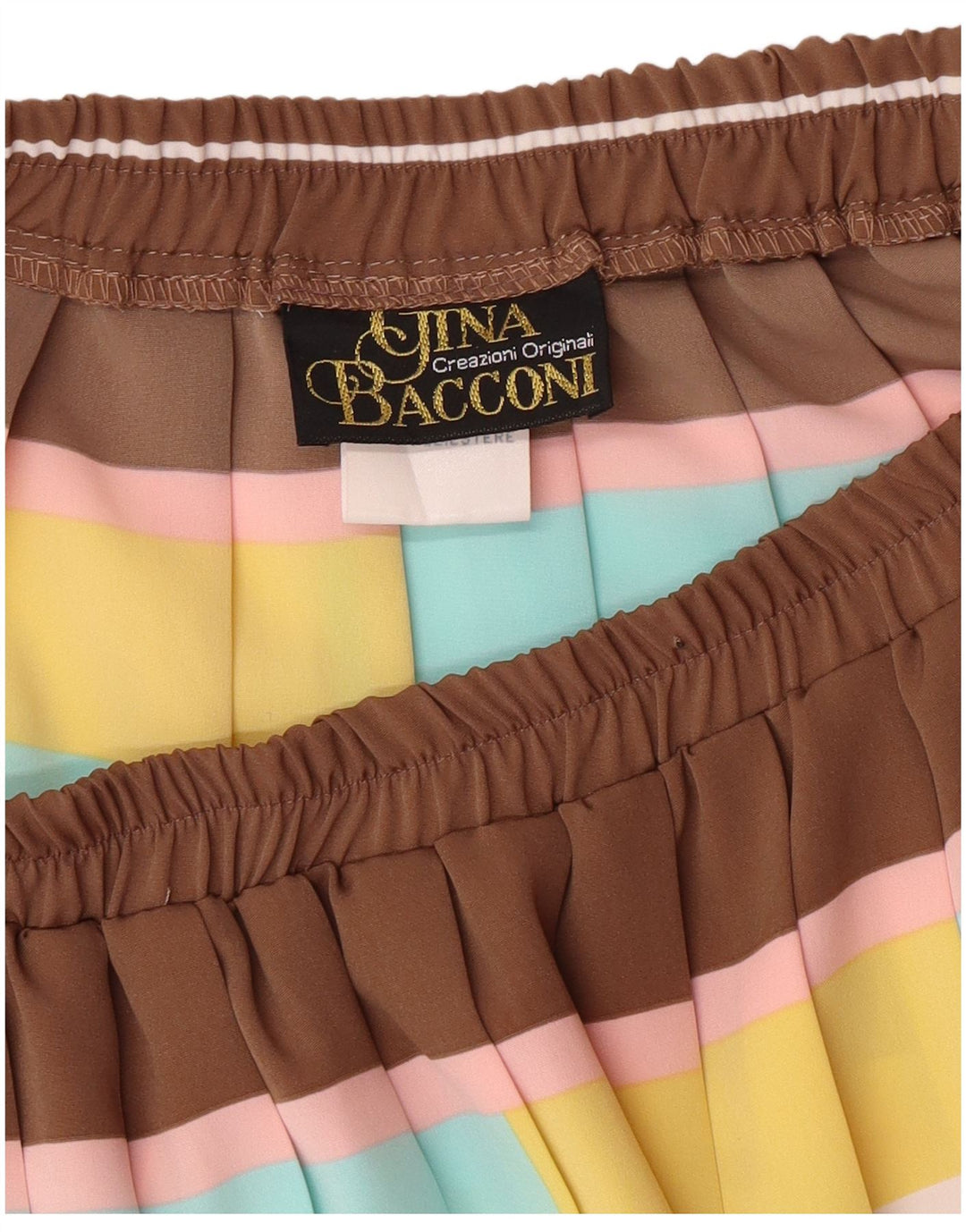 Fusta plisată pentru femei Gina Bacconi UK 16 Large W32 Brown Geometric Classic