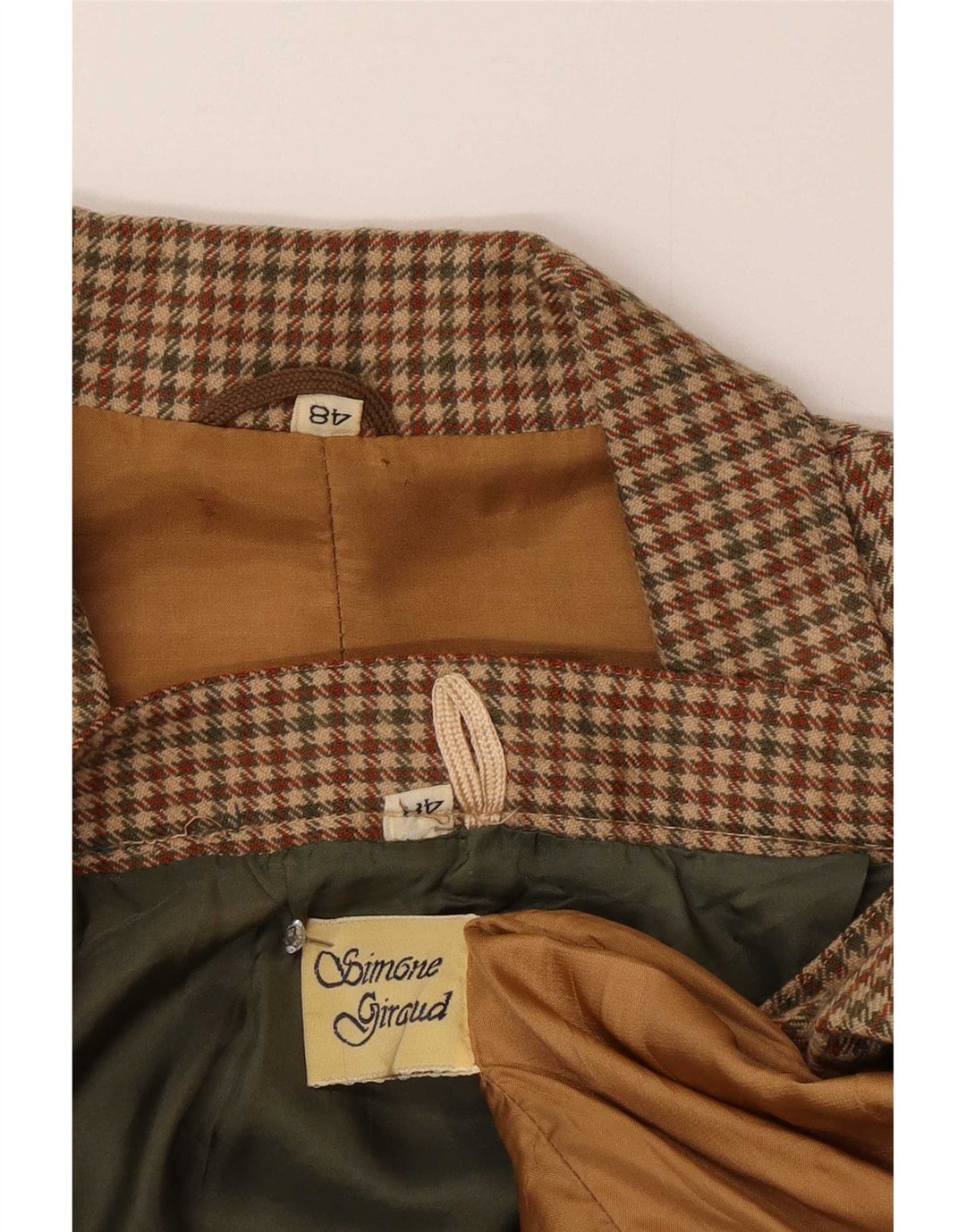 Set fuste vintage pentru femei din 2 nasturi IT 48 XL maro picior de gală