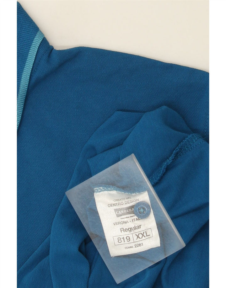 Cămașă polo Carrera pentru bărbați 2XL, bumbac albastru