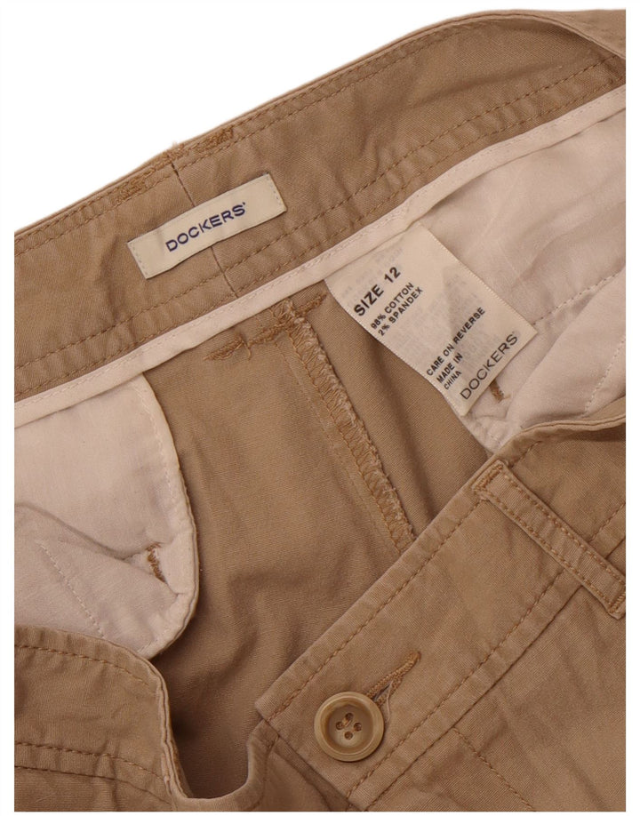 Pantaloni scurti cargo pentru femei Dockers US 12 Large W34 Beige Bumbac