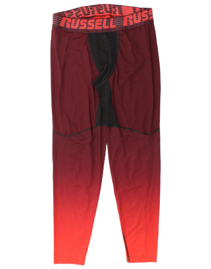 Leggings pentru bărbați Russell Athletic, largi, burgundă