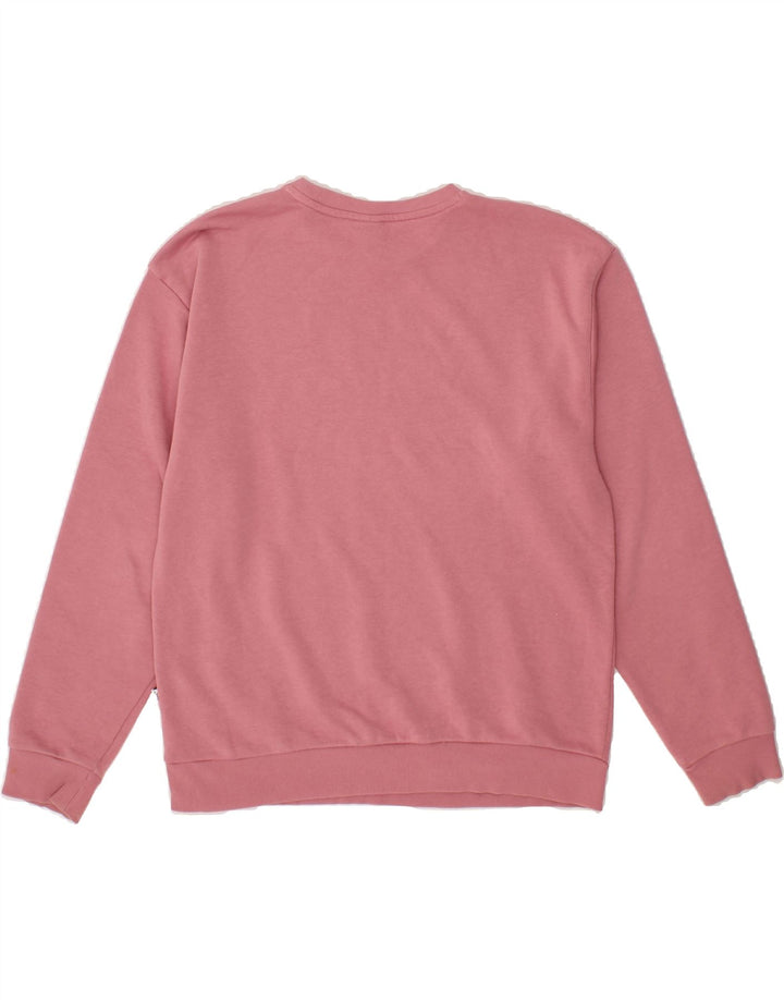 PUMA Womens Graphic Sweatshirt Jumper UK 14 Medium Pink Cotton Vintage Puma and Second-Hand Puma from Messina Hembry 