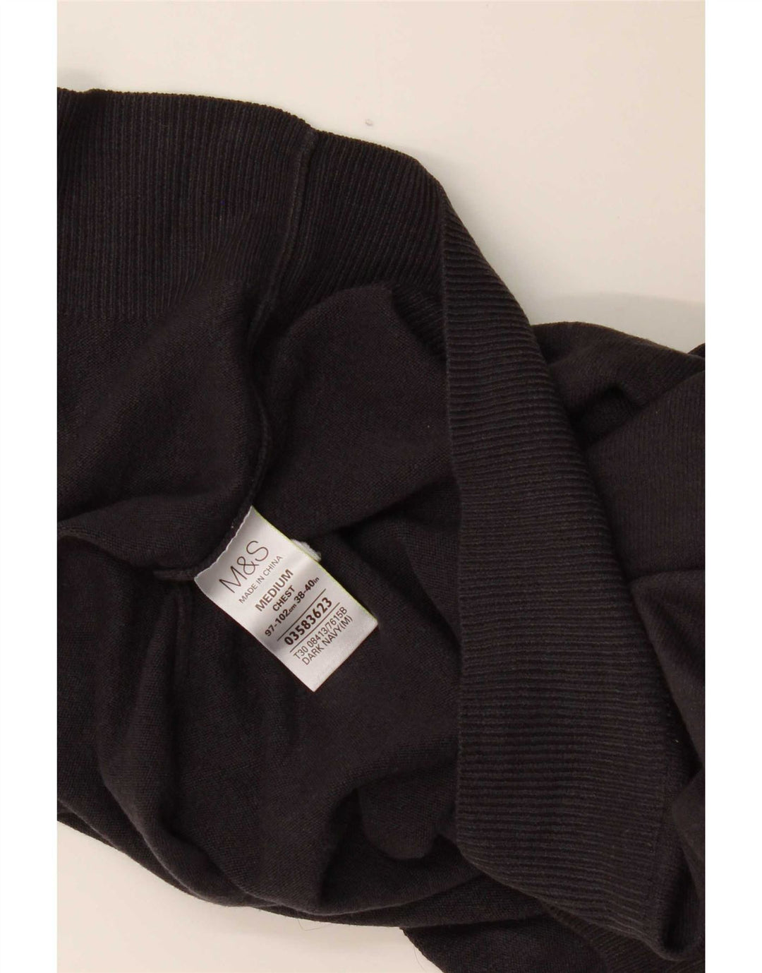 Pulover pentru bărbați Marks & Spencer, cu decolteu în V, mediu acrilic, albastru bleumarin