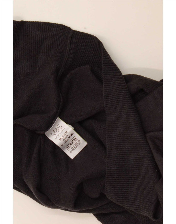 Pulover pentru bărbați Marks & Spencer, cu decolteu în V, mediu acrilic, albastru bleumarin
