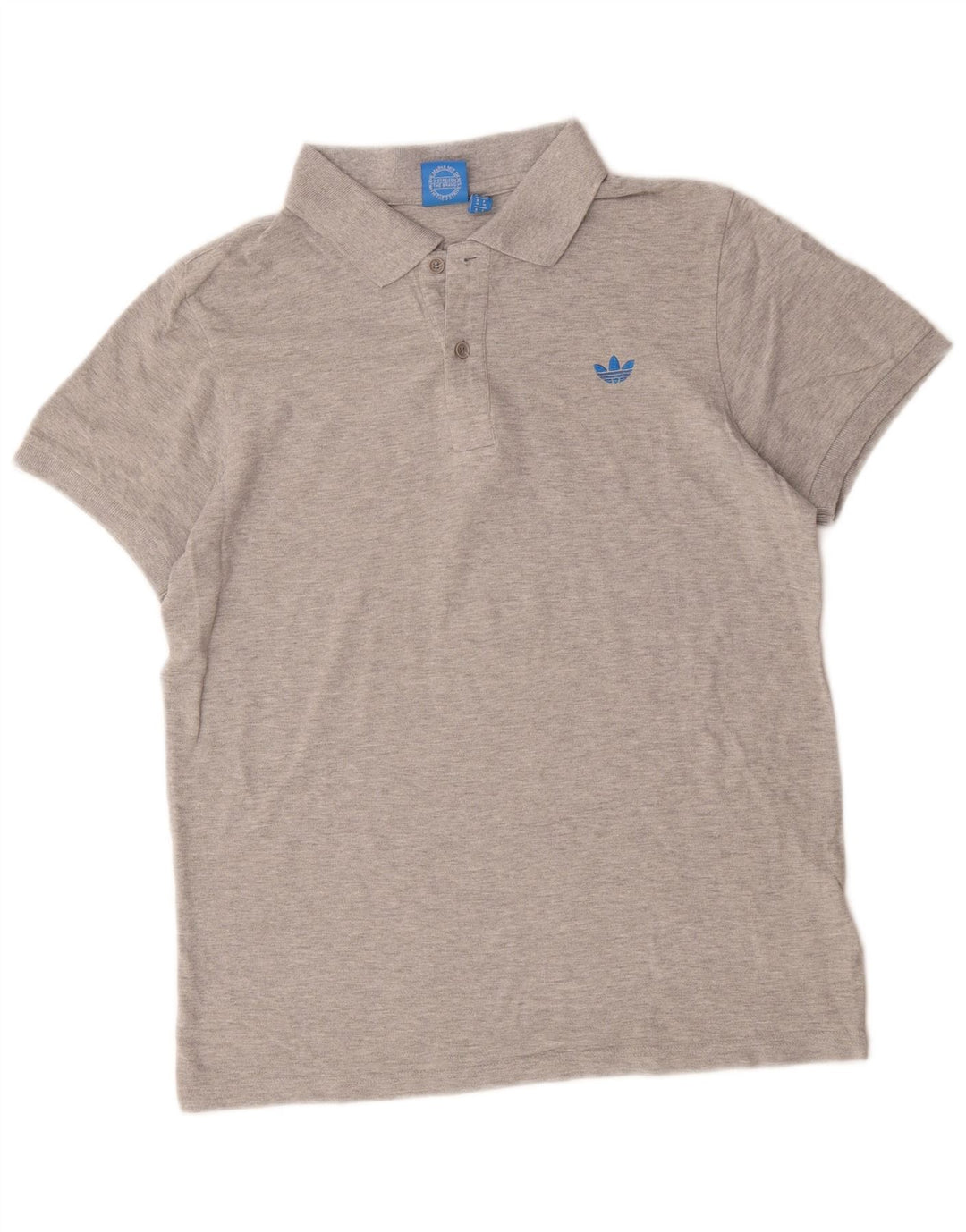 Tricou polo Adidas pentru bărbați, bumbac cu pete gri mediu