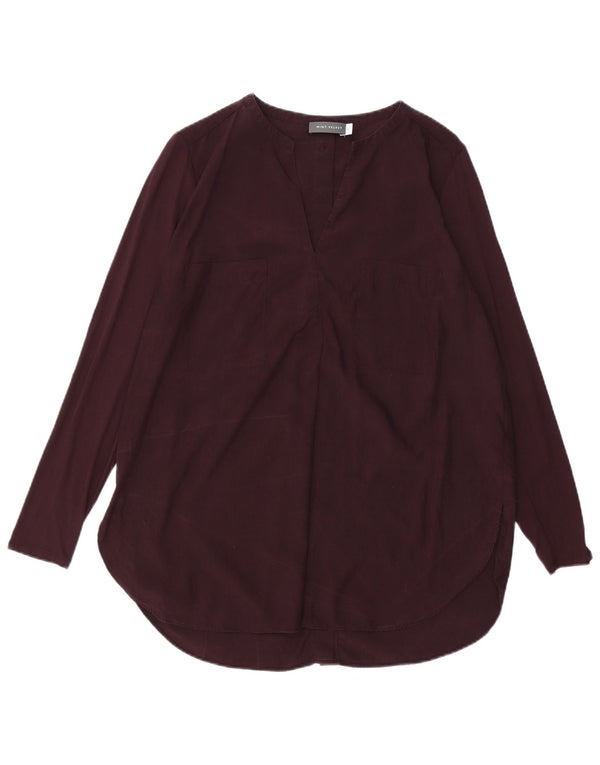 MINT VELVET Top cu tunică pentru femei UK 14 Large Burgundy Poliester