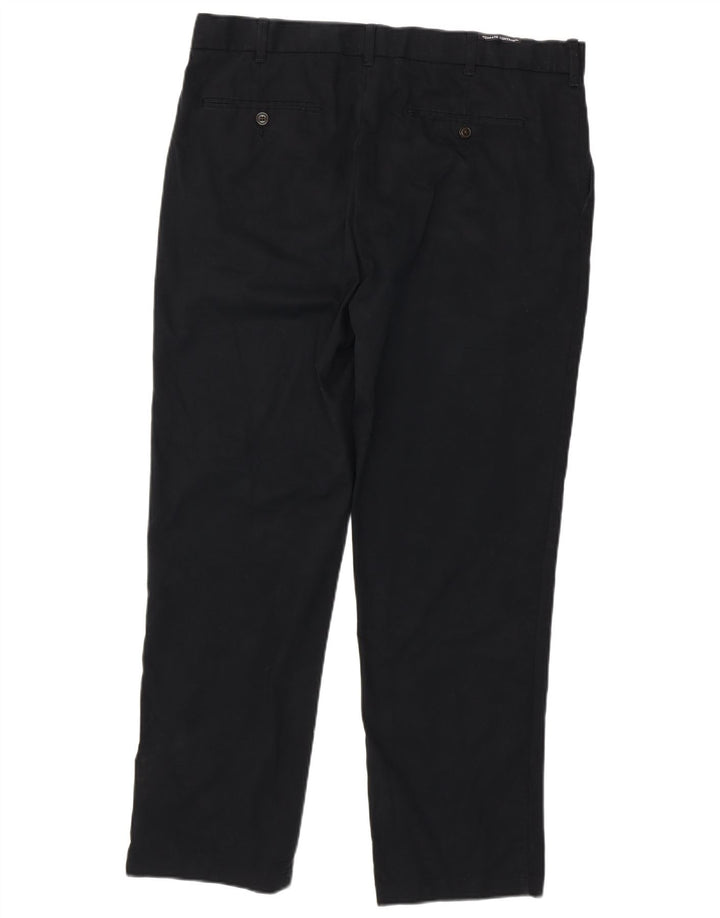 MARKS & SPENCER Pantaloni chino drepți pentru bărbați W38 L31 bumbac negru