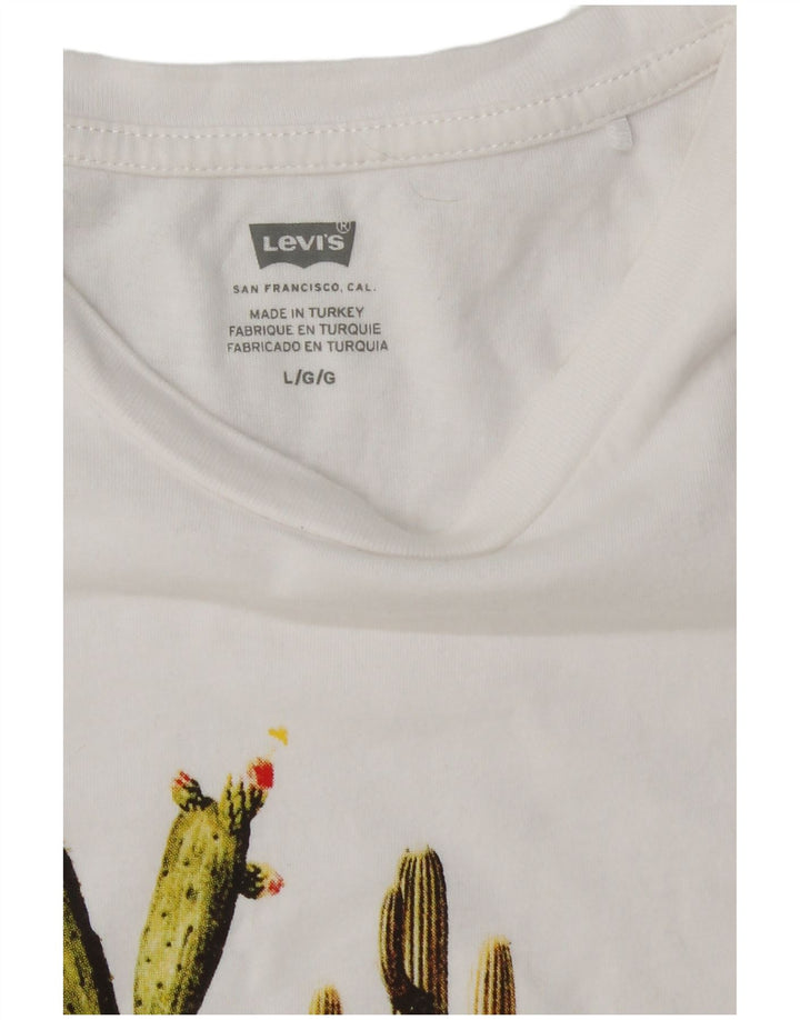 Tricou grafic LEVI'S pentru femei Top UK 14 Large White
