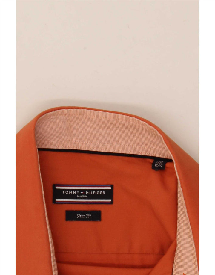 Cămașă pentru bărbați Tommy Hilfiger Slim Fit Mărimea 39 15 1/2 portocaliu mediu