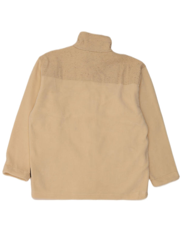 Silvy Womens Fleece Jacket UK 16 Large Beige Floral Polyester