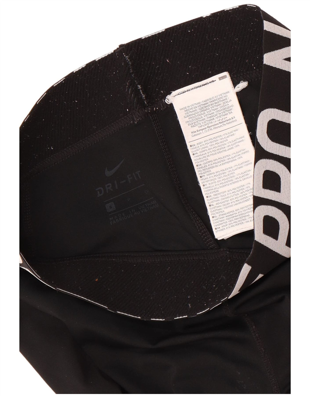 Leggings cu grafice Nike Dri Fit pentru femei UK 8 Poliester negru mic