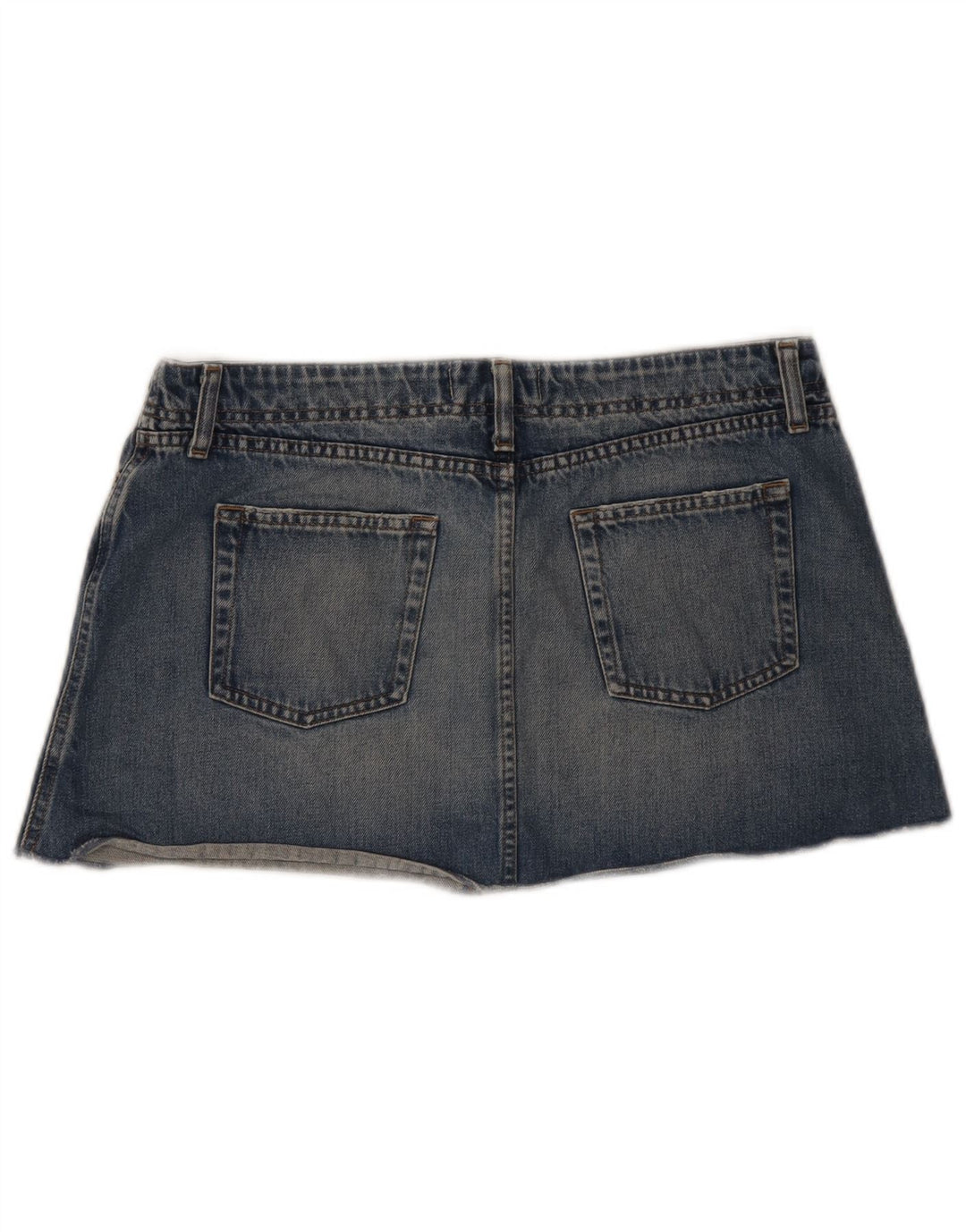 Fusta mini din blugi pentru femei Benetton IT 46 Large W32 Blue Bumbac