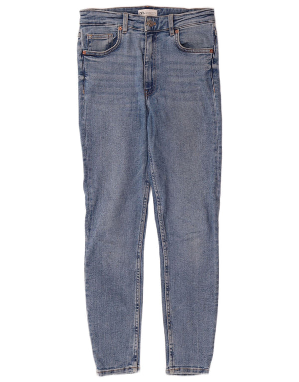 Blugi skinny pentru femei cu talie înaltă Zara EU 38 Mici L28 L27 Albastru Classic