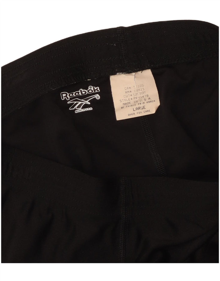 Leggings pentru femei Reebok UK 14, mare, negru, nailon