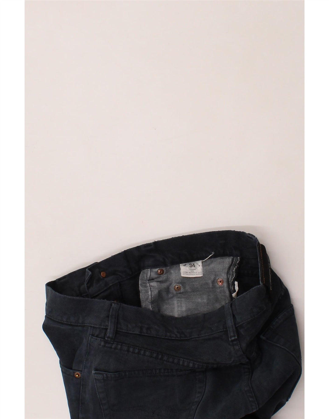 CHARRO Mens Straight Jeans W34 L30 Navy Blue Cotton Vintage Charro and Second-Hand Charro from Messina Hembry 