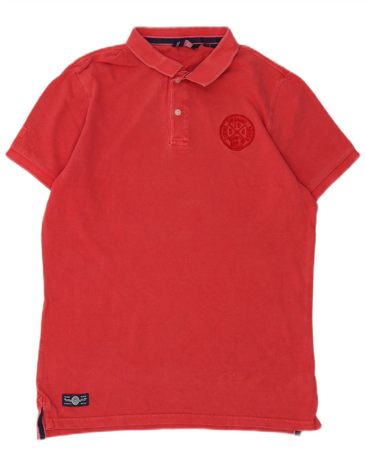 Tricou polo pentru bărbați Superdry, bumbac roșu mediu