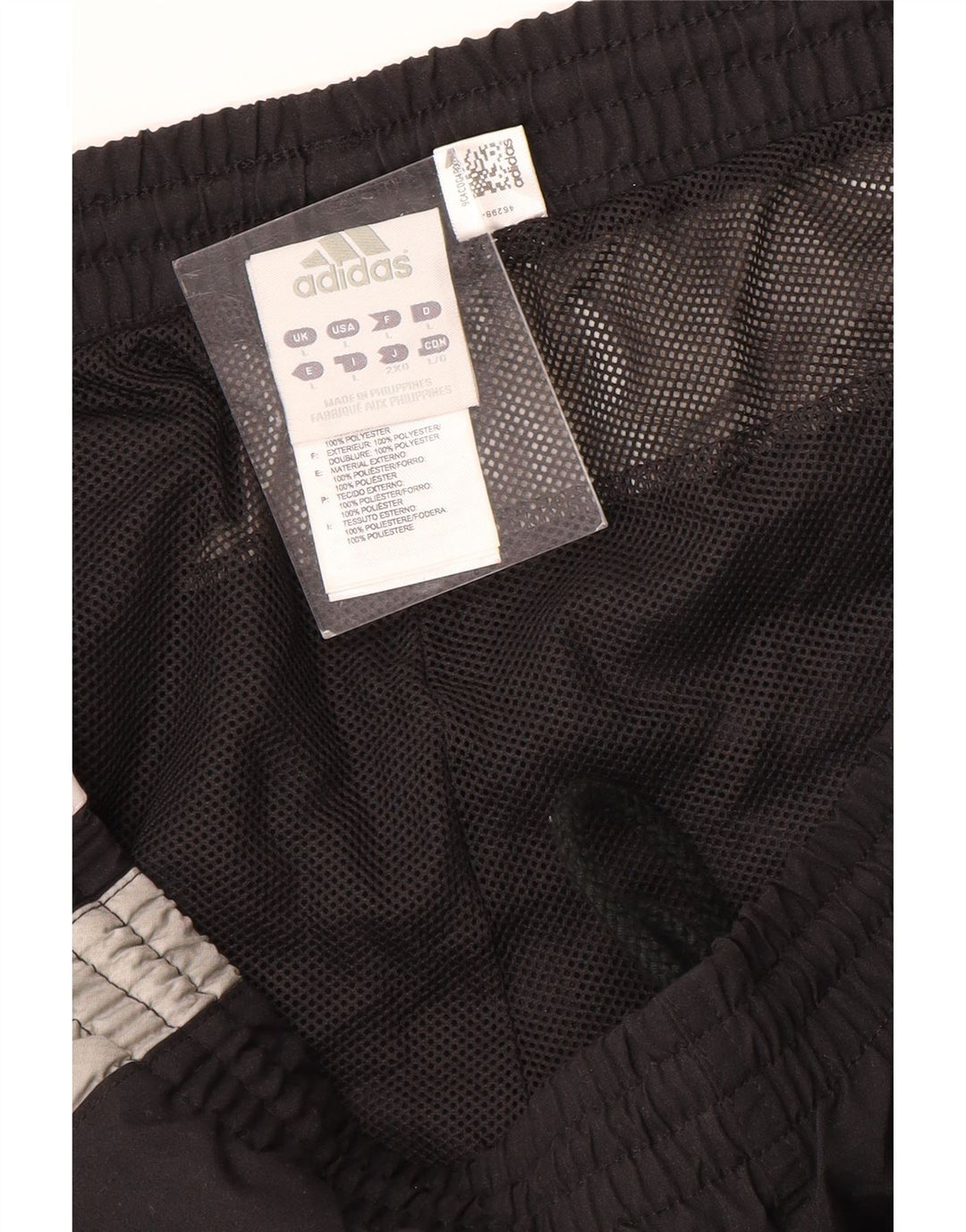 Pantaloni de trening pentru bărbați Adidas, mari, negru, poliester color bloc