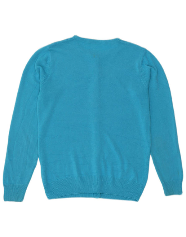 Pulover cardigan pentru femei Marks & Spencer UK 8 mic turcoaz acrilic