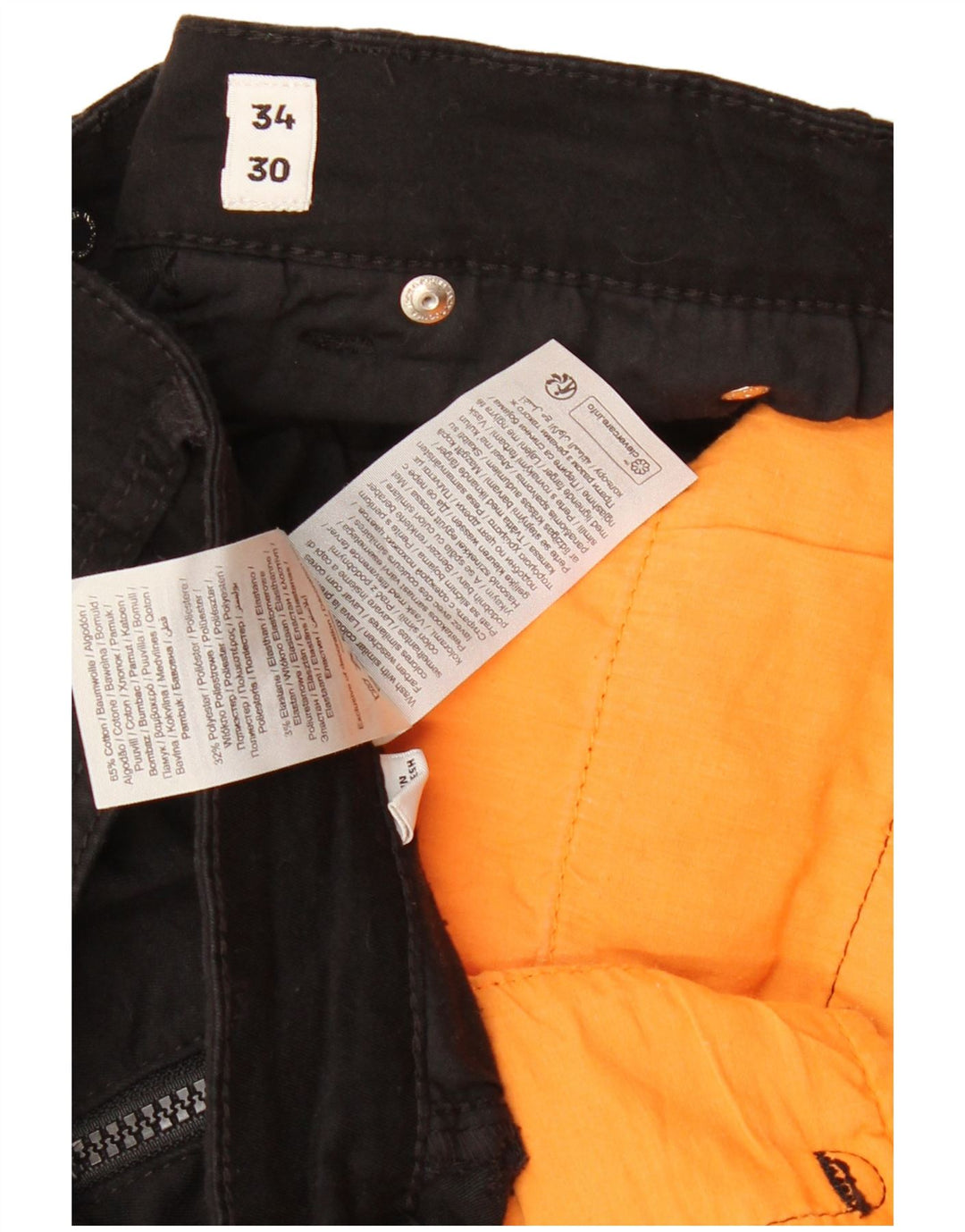 Pantaloni tăiați cargo pentru bărbați JACK & JONES L34 L26 bumbac negru