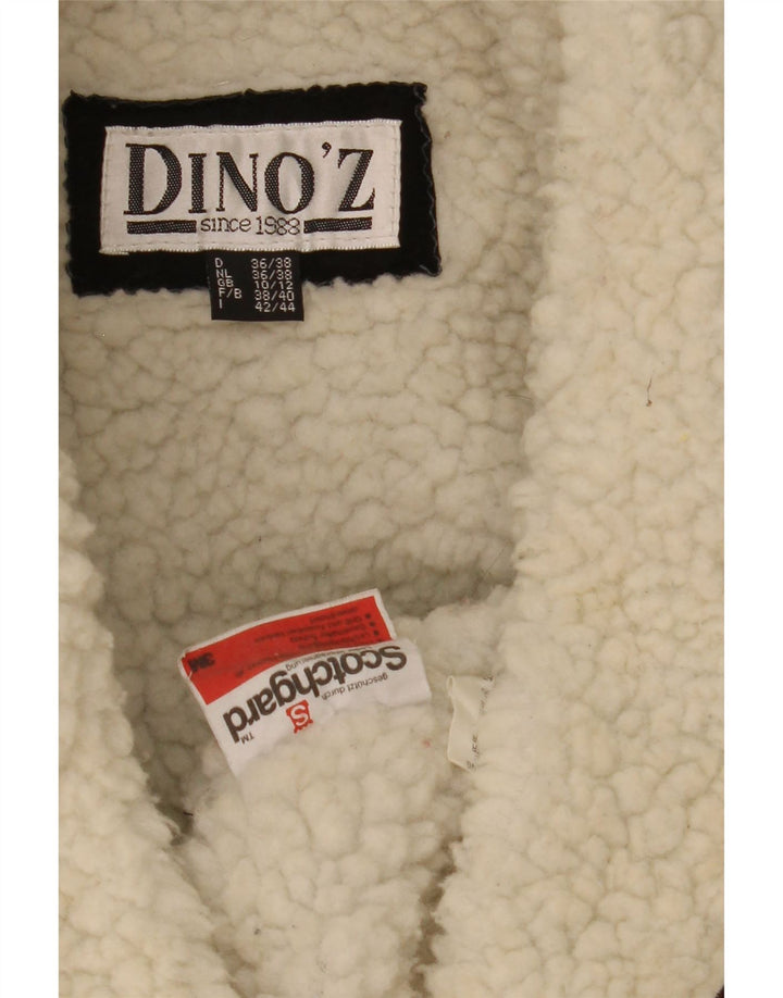 DINO' Z Jachetă din shearling supradimensionată pentru femei UK 10/12 Maro mic