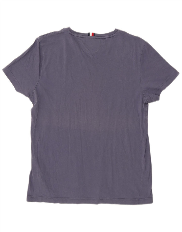 Tricou grafic Tommy Hilfiger pentru bărbați Top mediu din bumbac bleumarin