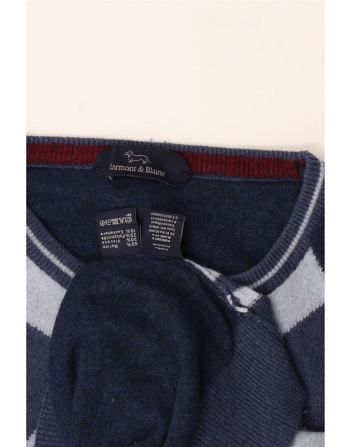 HARMONT & BLAINE Pulover pentru bărbați cu gât de barcă, mare, bleumarin