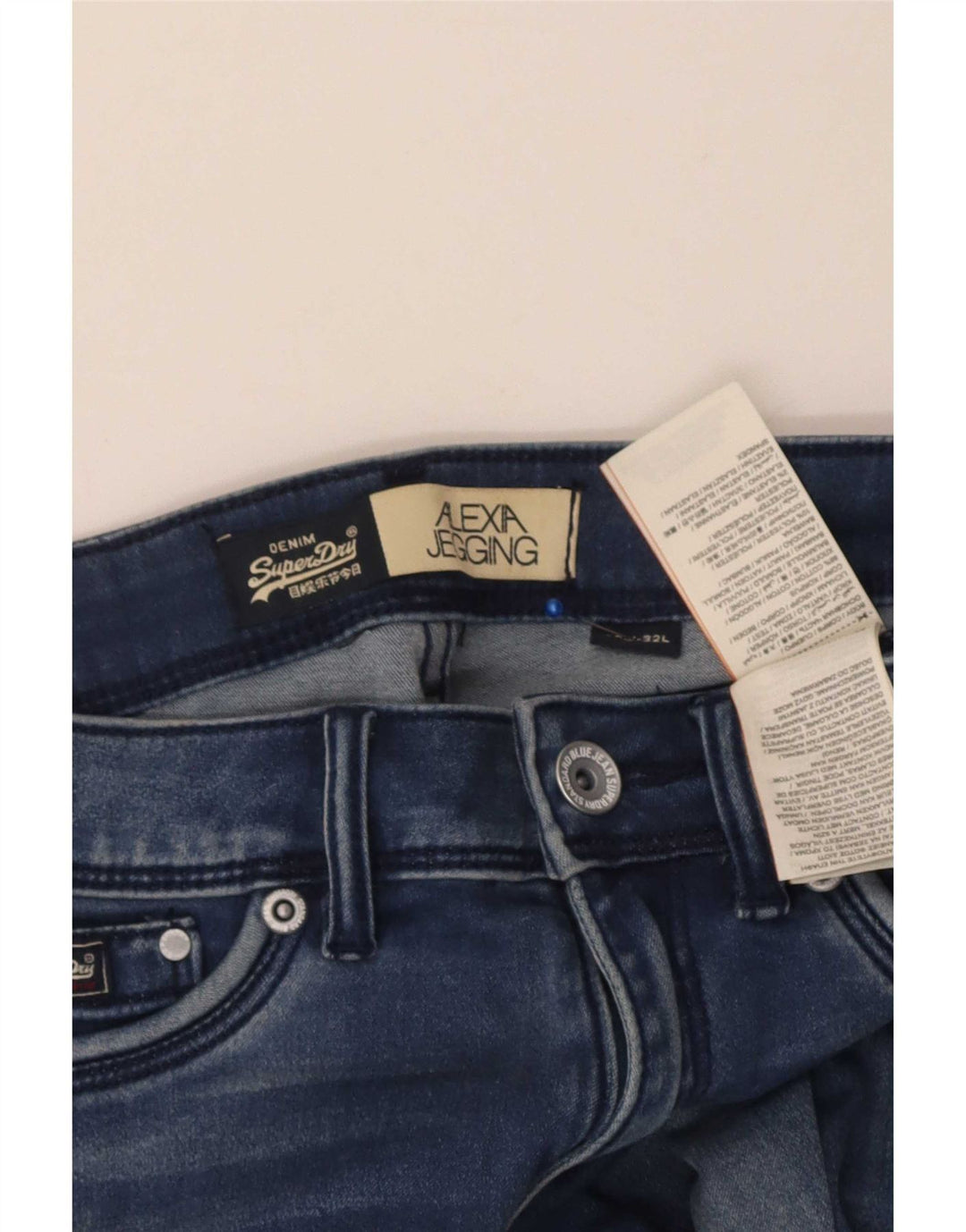 Blugi jegging Alexia Superdry pentru femei W27 L32 bumbac albastru