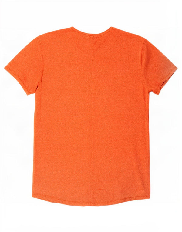 Tricou pentru bărbați Tommy Hilfiger Slim Fit Top mare, portocaliu, bumbac cu pete