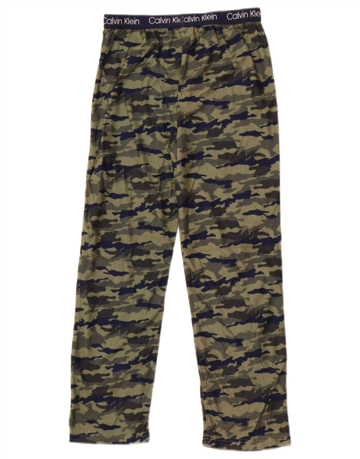 Pantaloni de trening Calvin Klein pentru baieti 7-8 ani camuflaj verde mediu
