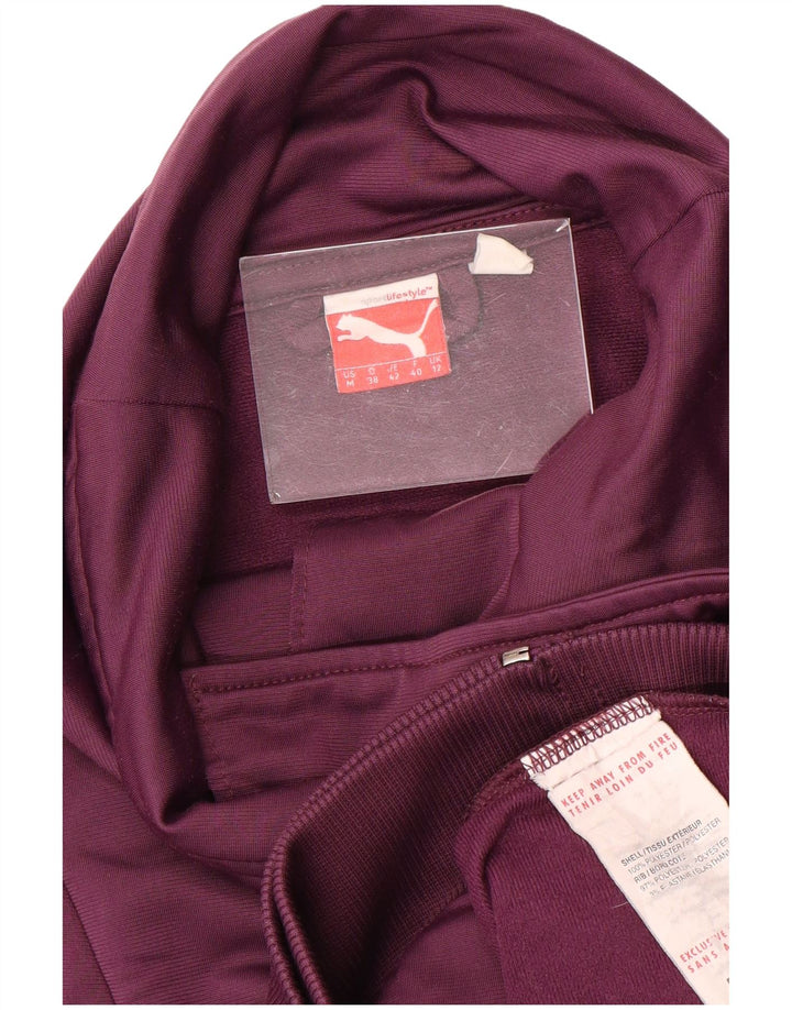 Jachetă de trening PUMA pentru femei UK 12 Medium Maroon Colorblock Poliester