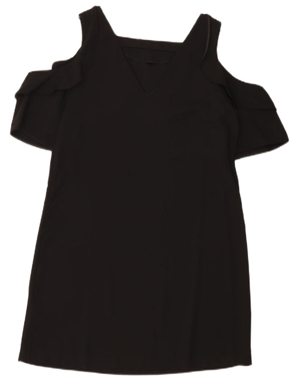 Next Rochie pentru femei cu umăr dezactivat UK 12 Poliester mediu negru