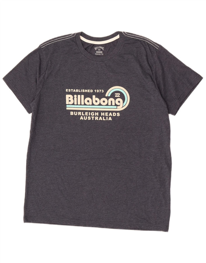 Tricou grafic pentru bărbați Billabong Top din bumbac gri mediu
