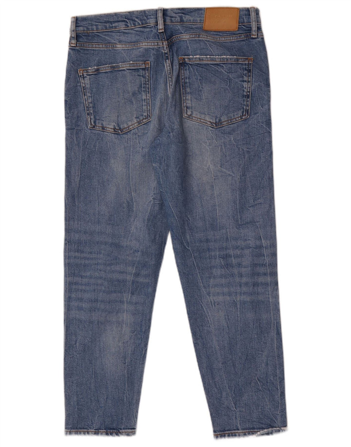 Blugi slim pentru femei Distressed Zara EU 40 Medium W30 L26 Albastru