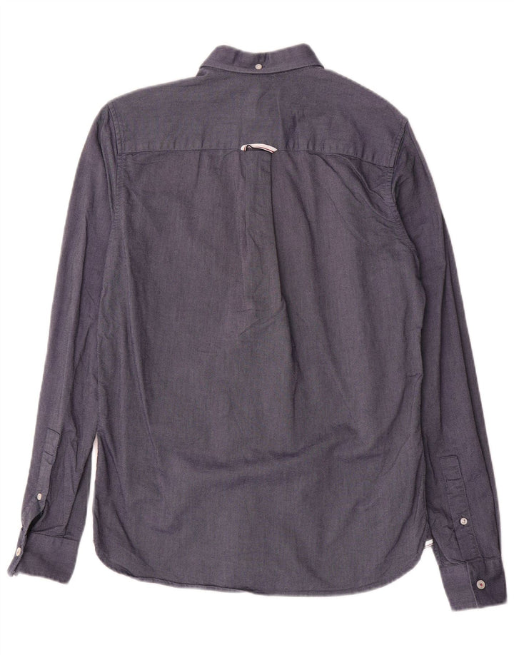 Cămașă pentru bărbați Fred Perry mică, albastru bleumarin, bumbac