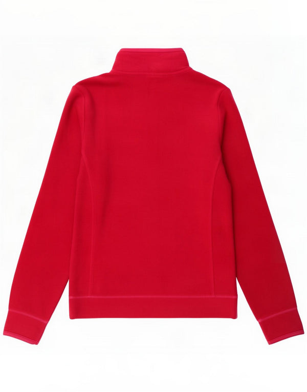 Champion Pulover pentru femei, cu fermoar și gât, din fleece UK 14 Medium Burgundy Poliester