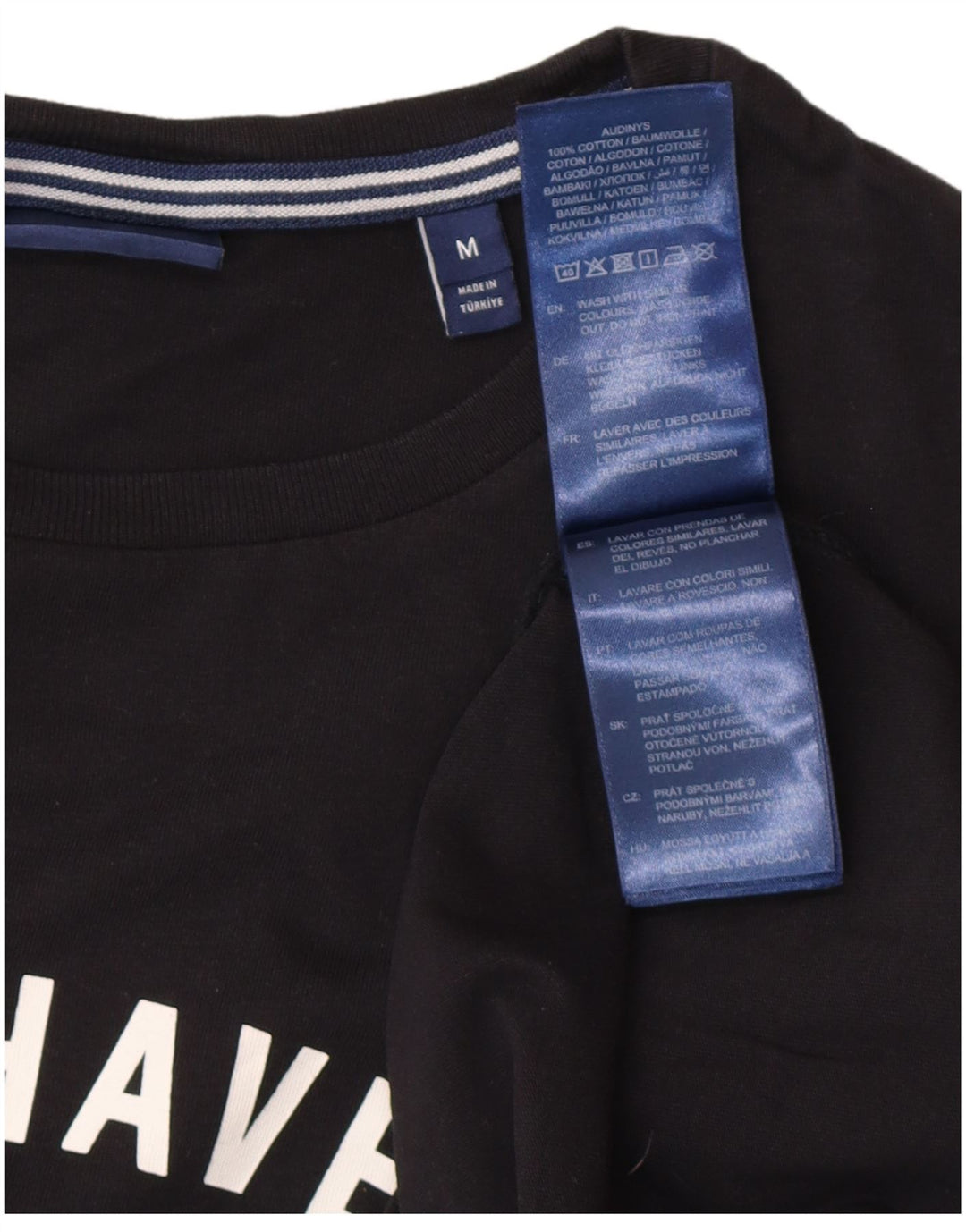 Gant Tricou cu grafică New Haven pentru bărbați Top mediu din bumbac negru