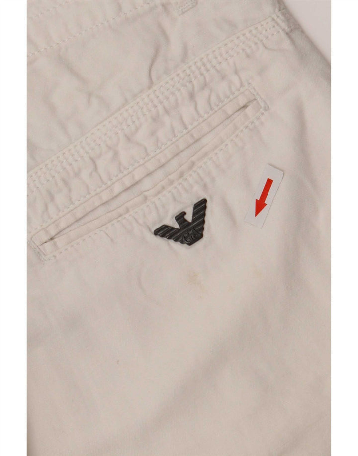 Pantaloni Chino Armani Băieți 15-16 Ani W32 Bumbac Alb